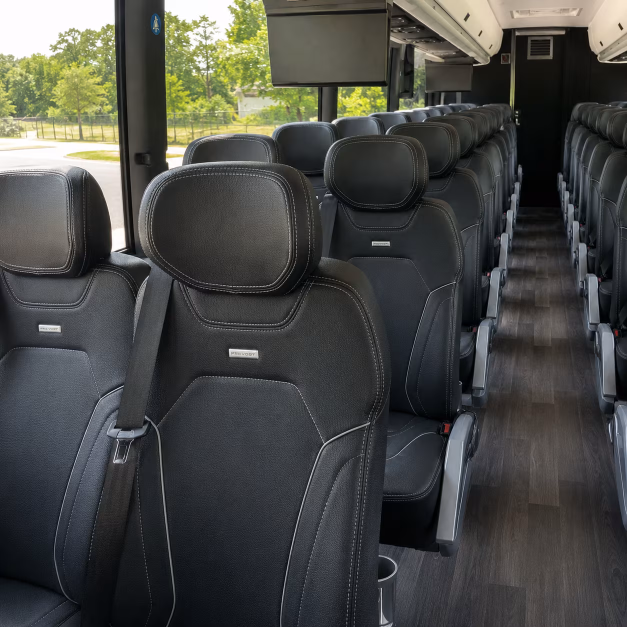 laredo charter bus services interior